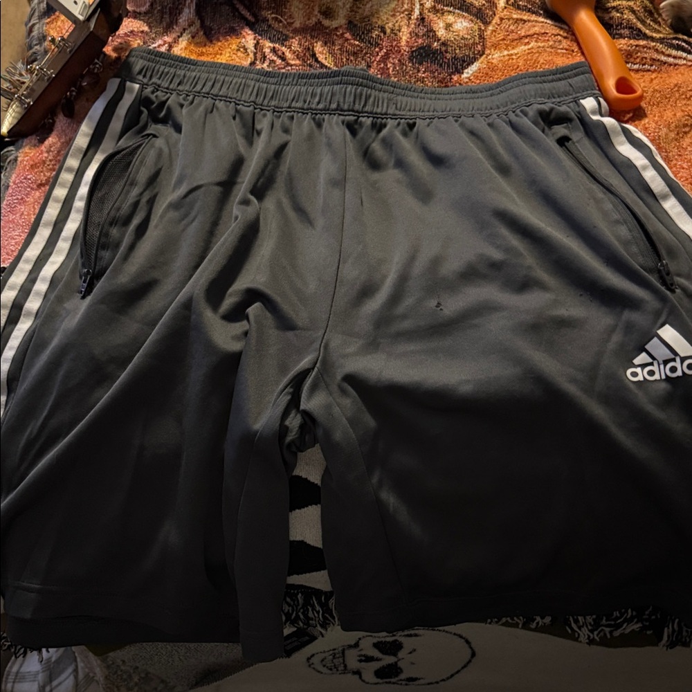 Adidas Men's Dark Gray Athletic Shorts